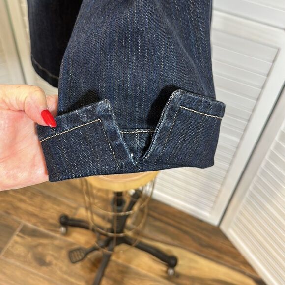 A.M.I. Y2K Jean Jacket Size Small 3/4 Sleeve NWOT - Picture 8 of 13